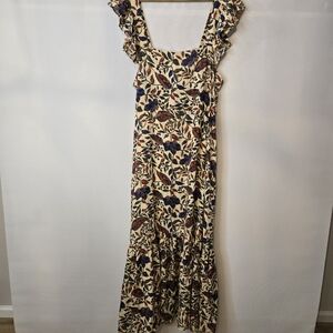 House of Harlow 1960 Floral Maxi Dress - Cream, Blue, Brown